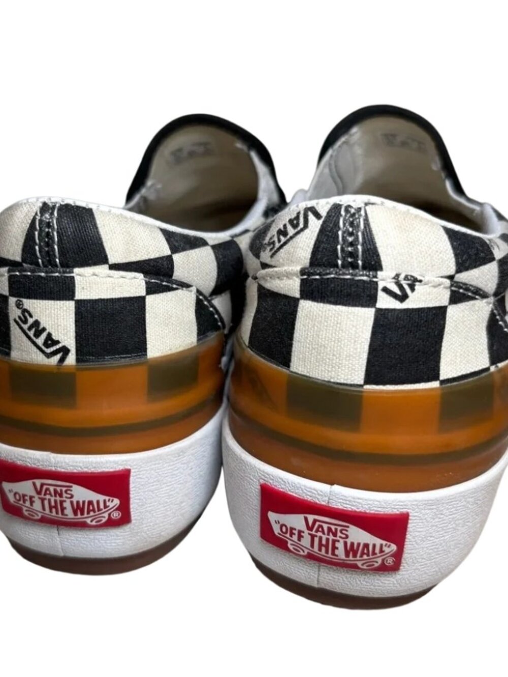 Vans Classic Slip-On Stacked Checkerboard, Sz 7.5, EUC - Picture 6 of 8